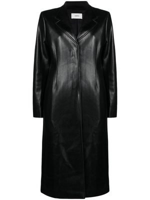 Coperni faux-leather midi coat - Black