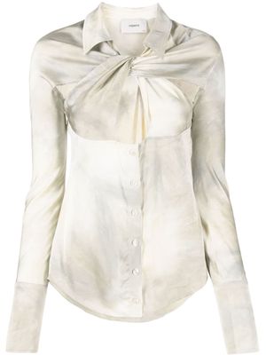 Coperni gradient-effect twist-detail shirt - Neutrals