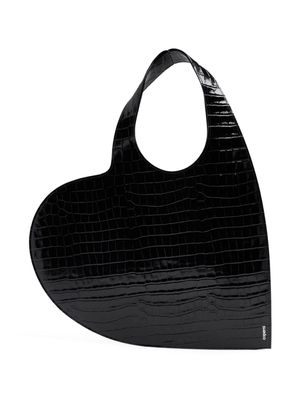 Coperni Heart leather tote bag - Black