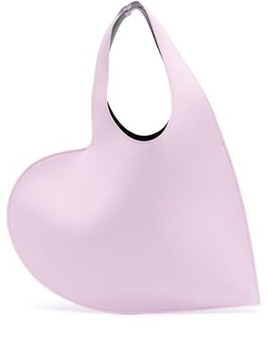 Coperni Heart leather tote bag - Pink
