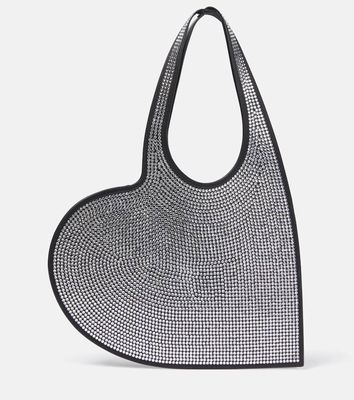 Coperni Heart Mini sequined leather shoulder bag