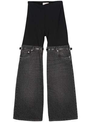 Coperni Hybrid flared jeans - Black