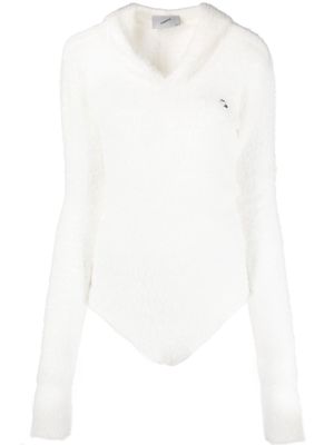 Coperni knitted long-sleeve bodysuit - White