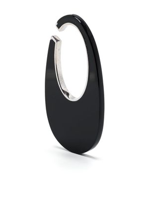 Coperni large Swipe logo-debossed earrings - Black