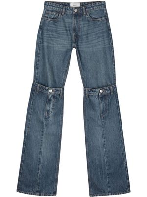 Coperni layered-design cotton jeans - Blue