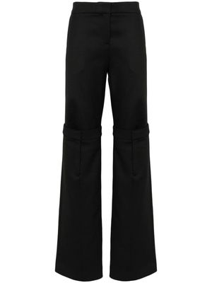 Coperni layered straight-leg trousers - Black