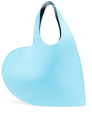 Coperni leather heart tote-bag - Blue