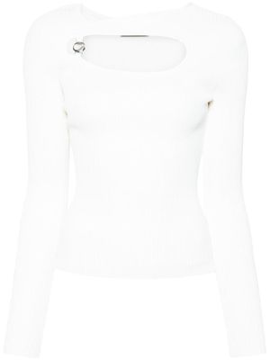 Coperni logo-plaque cut-out jumper - White