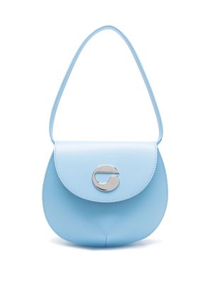 Coperni logo-plaque leather shoulder bag - Blue