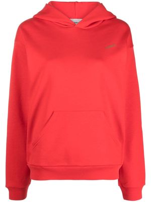 Coperni logo-print cotton-blend hoodie - Red