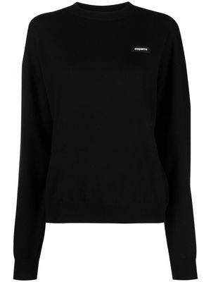 Coperni logo-print long-sleeve jumper - Black