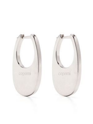 Coperni Medium Swipe logo earrings - Silver