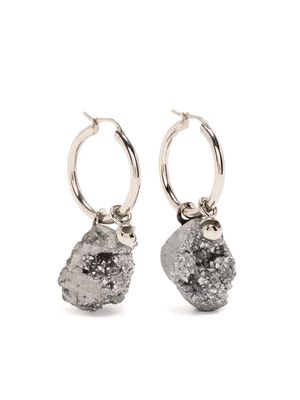 Coperni meteorite hoop earrings - Silver