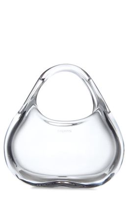 Coperni Micro Swipe Glass Baguette Top Handle Bag in Glass Transparent
