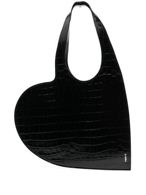Coperni Mini Heart leather tote bag - Black