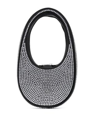 Coperni mini Swipe crystal-embellished bag - Black