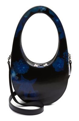 Coperni Mini Swipe Holographic Top Handle Bag in Blue/Black