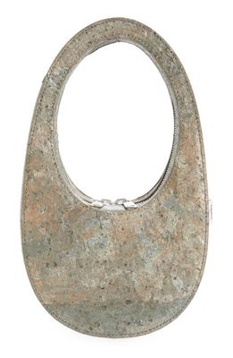 Coperni Mini Swipe Leather Top Handle Bag in Stone