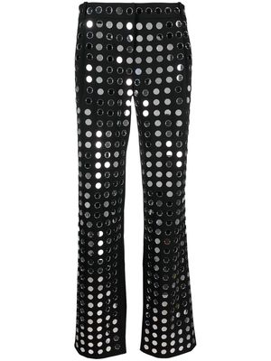 Coperni mirrored disc-embellished trousers - Black