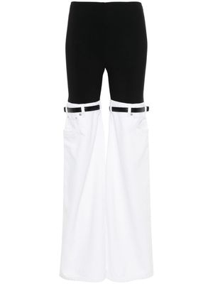 Coperni panelled flared trousers - Black