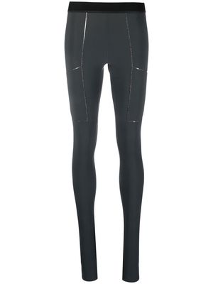 Coperni panelled stretch leggings - Grey