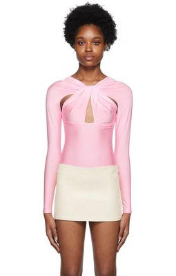 Coperni Pink Twisted Bodysuit