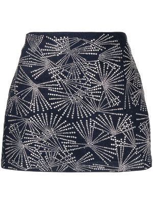 Coperni rhinestone mini skirt - Black