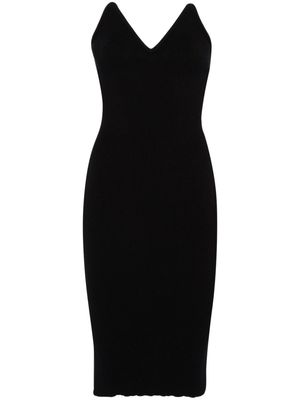 Coperni ribbed-knit bustier dress - Black