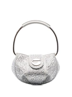 Coperni Ring crystal-embellished mini bag - Silver