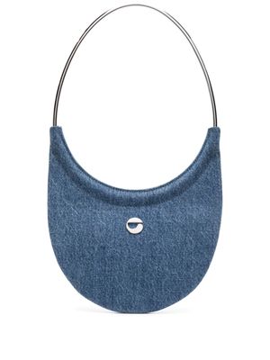 Coperni Ring Swipe denim shoulder bag - Blue