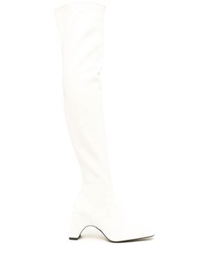 Coperni sculpted-heel detail 62mm boots - White