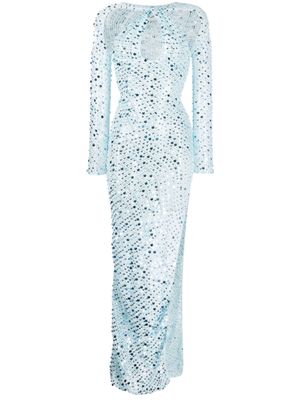 Coperni sequin-embellished maxi dress - Blue