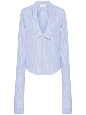 Coperni striped cotton shirt - Blue