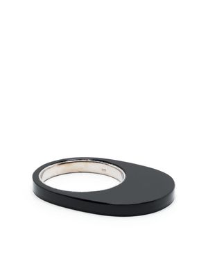 Coperni Swipe acrylic ring - Black