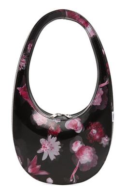 Coperni Swipe Holographic Top Handle Bag in Pink/Black