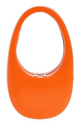 Coperni Swipe Leather Top Handle Bag in Bright Orange