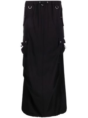 Coperni tailored cargo maxi skirt - Black