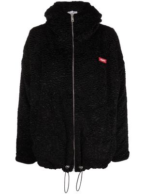 Coperni textured zipped hooded jacket - Black