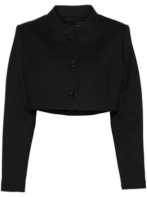 Coperni twill cropped jacket - Black