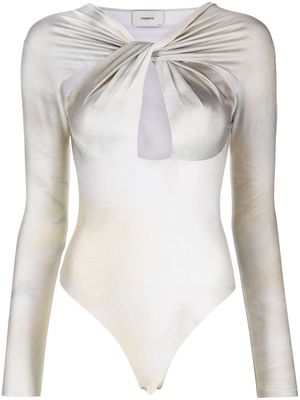 Coperni twisted cut-out bodysuit - Neutrals