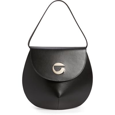 Coperni U. F.O. Leather Top Handle Bag in Black