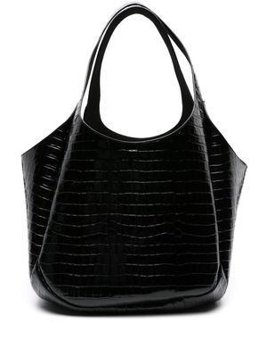 Coperni XL Swipe crocodile-effect shoulder bag - Black