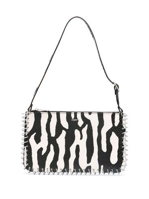 Coperni zebra-print spiral-bound shoulder bag - Black