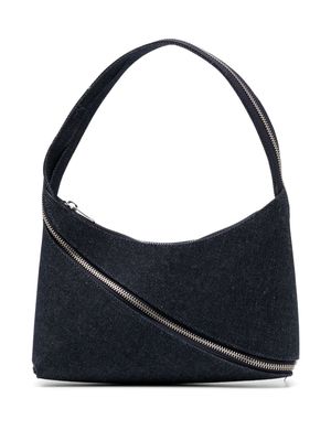 Coperni zip-up denim shoulder bag - Blue