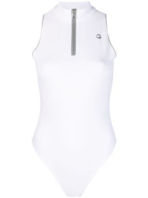 Coperni zip-up sleeveless bodysuit - White