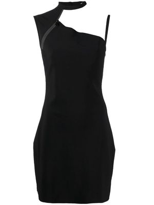 Coperni zippered halterneck mini dress - Black
