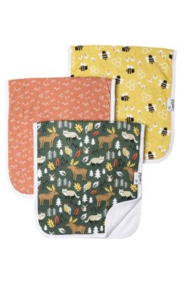 Copper Pearl Assorted 3-Pack Print Cotton Burp Cloths in Atwood