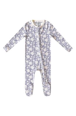 Copper Pearl Zip-Up Footie Pajamas in Lacie