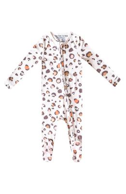 Copper Pearl Zip-Up Footie Pajamas in Millie