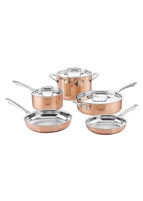 Copper Tri-Ply Stainless 8-Piece Cookware